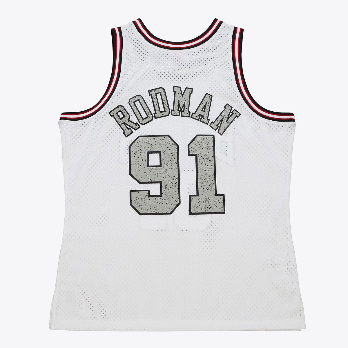 Chicago Bulls Mitchell & Ness Dennis Rodman 1997 Cracked Cement Swingman Jersey - White product image 4, provided for visual