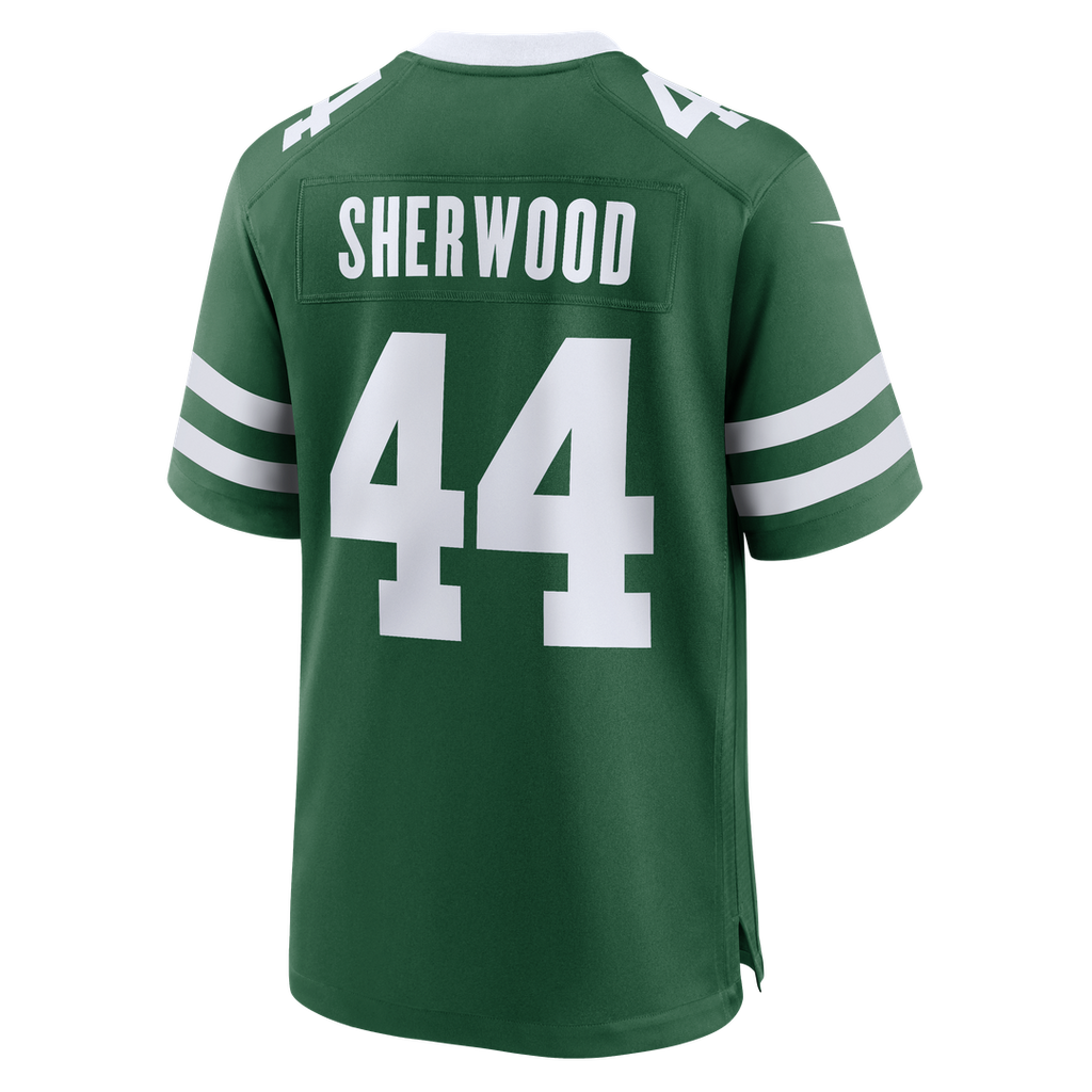 New York Jets Jamien Sherwood Nike Legacy Green Team Game Jersey product image 3, provided for visual reference and product