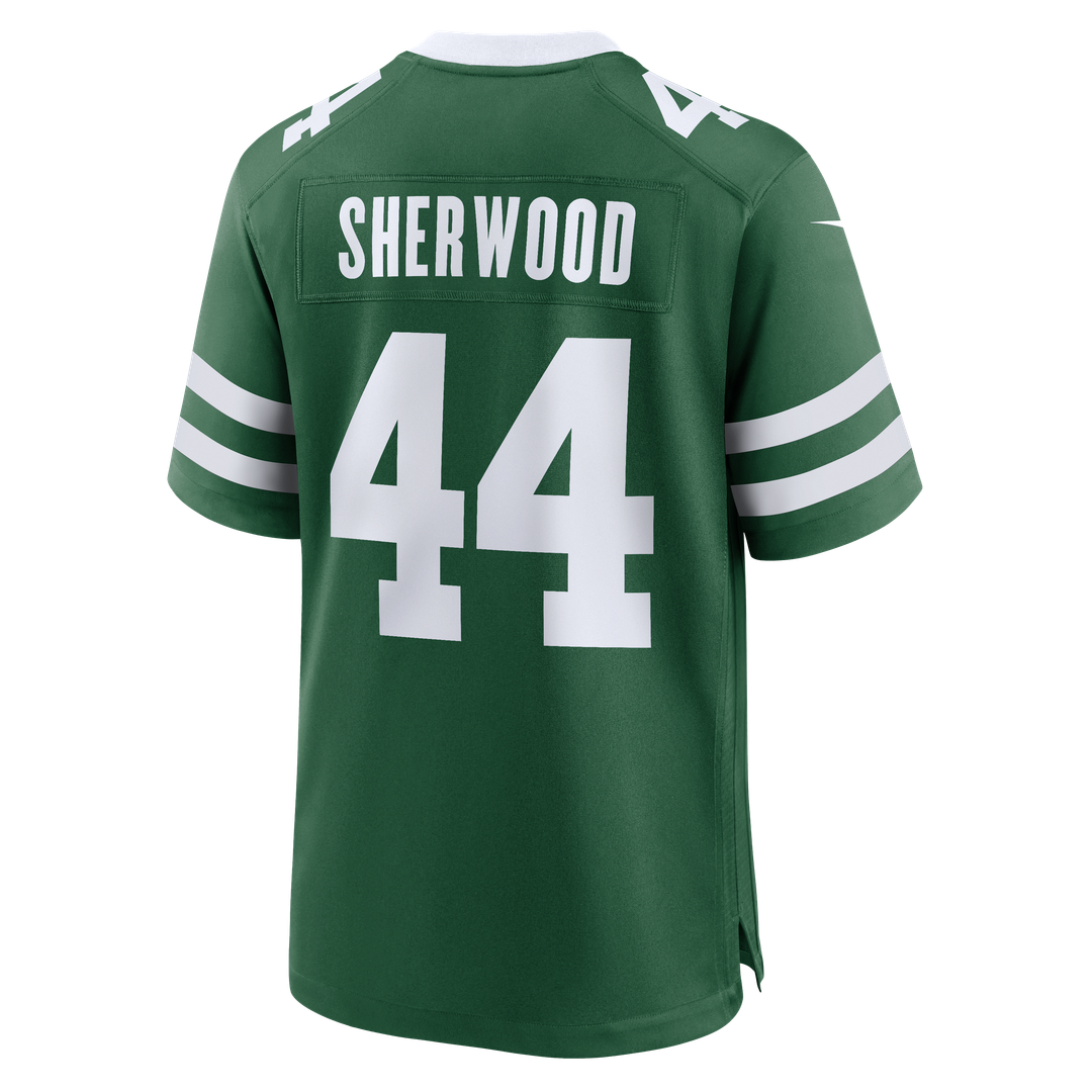 New York Jets Jamien Sherwood Nike Legacy Green Team Game Jersey product image 3, provided for visual reference and product