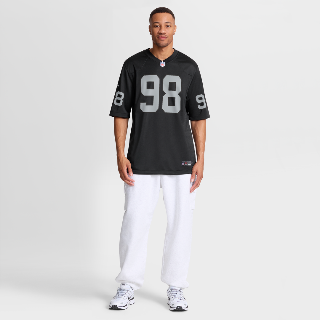 Las Vegas Raiders Maxx Crosby Nike Black Game Jersey product image 7, provided for visual reference and product detail review