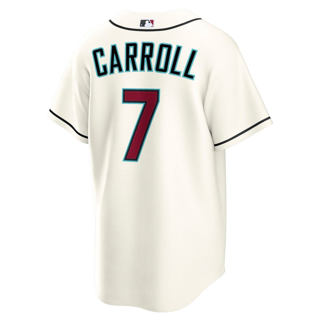 Arizona Diamondbacks Corbin Carroll Nike Cream Home Replica Jersey product image 3, provided for visual reference and