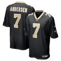 New Orleans Saints Morten Andersen Nike Black Game Retired Player Jersey product image 1, provided for visual reference and