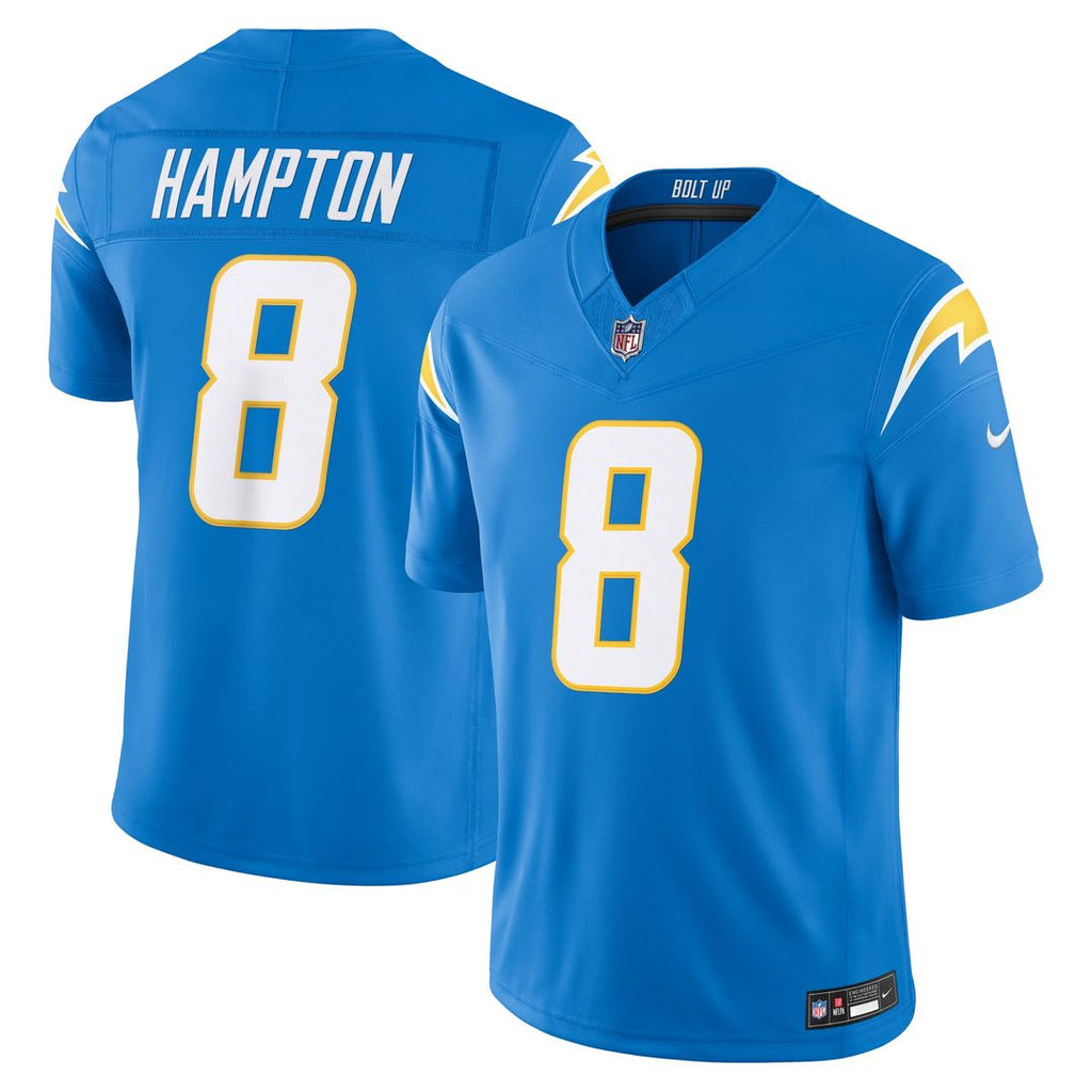 Los Angeles Chargers Omarion Hampton Nike Powder Blue Team Vapor F.U.S.E. Stitched Limited Jersey product image 1, provided