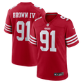 San Francisco 49ers Earnest Brown IV Nike Scarlet Team Game Jersey product image 1, provided for visual reference and