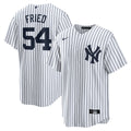 New York Yankees Max Fried Nike White Home Replica Player Jersey product image 1, provided for visual reference and product