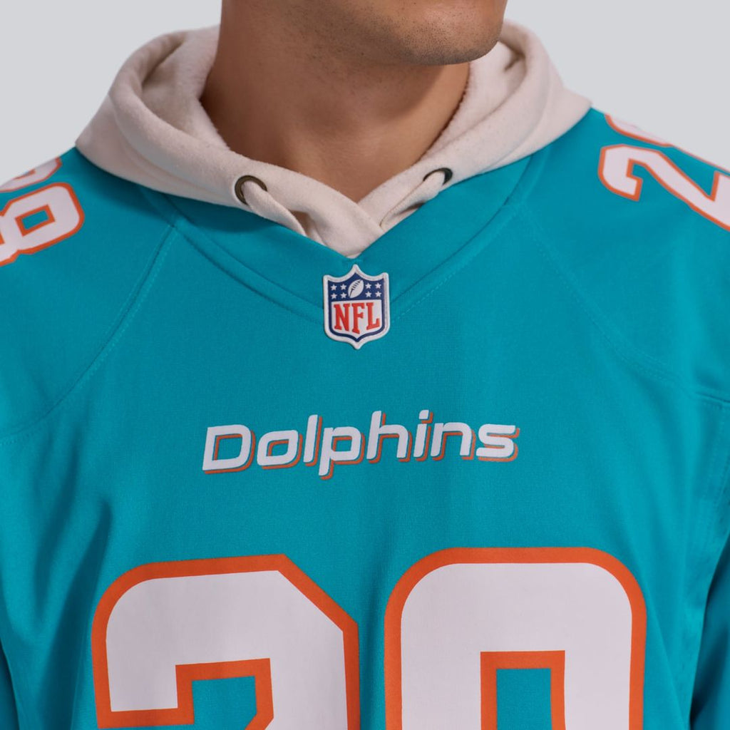 Miami Dolphins De'Von Achane Nike Aqua Player Game Jersey product image 8, provided for visual reference and product detail