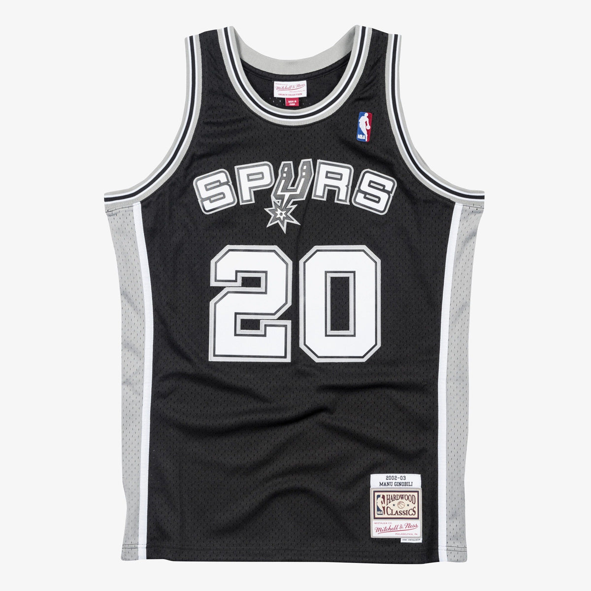 San Antonio Spurs Mitchell & Ness Swingman Jersey Manu Ginobili 2002-03 product image 2, provided for visual reference and