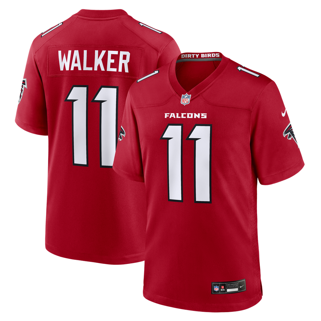 Atlanta Falcons Jalon Walker Nike Red Game Jersey product image 1, provided for visual reference and product detail review
