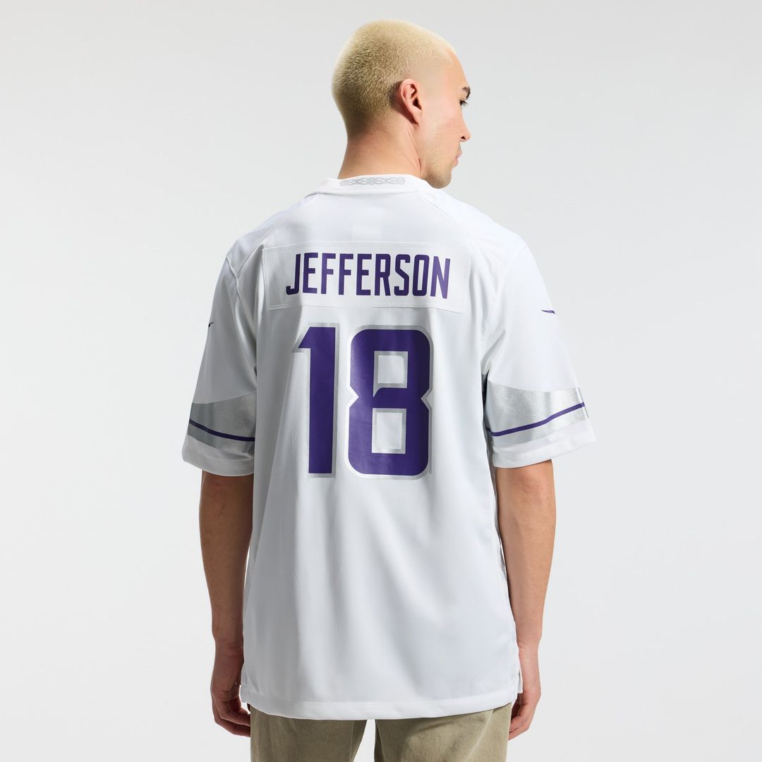 Minnesota Vikings Justin Jefferson Nike White Alternate Game Player Jersey product image 3, provided for visual reference