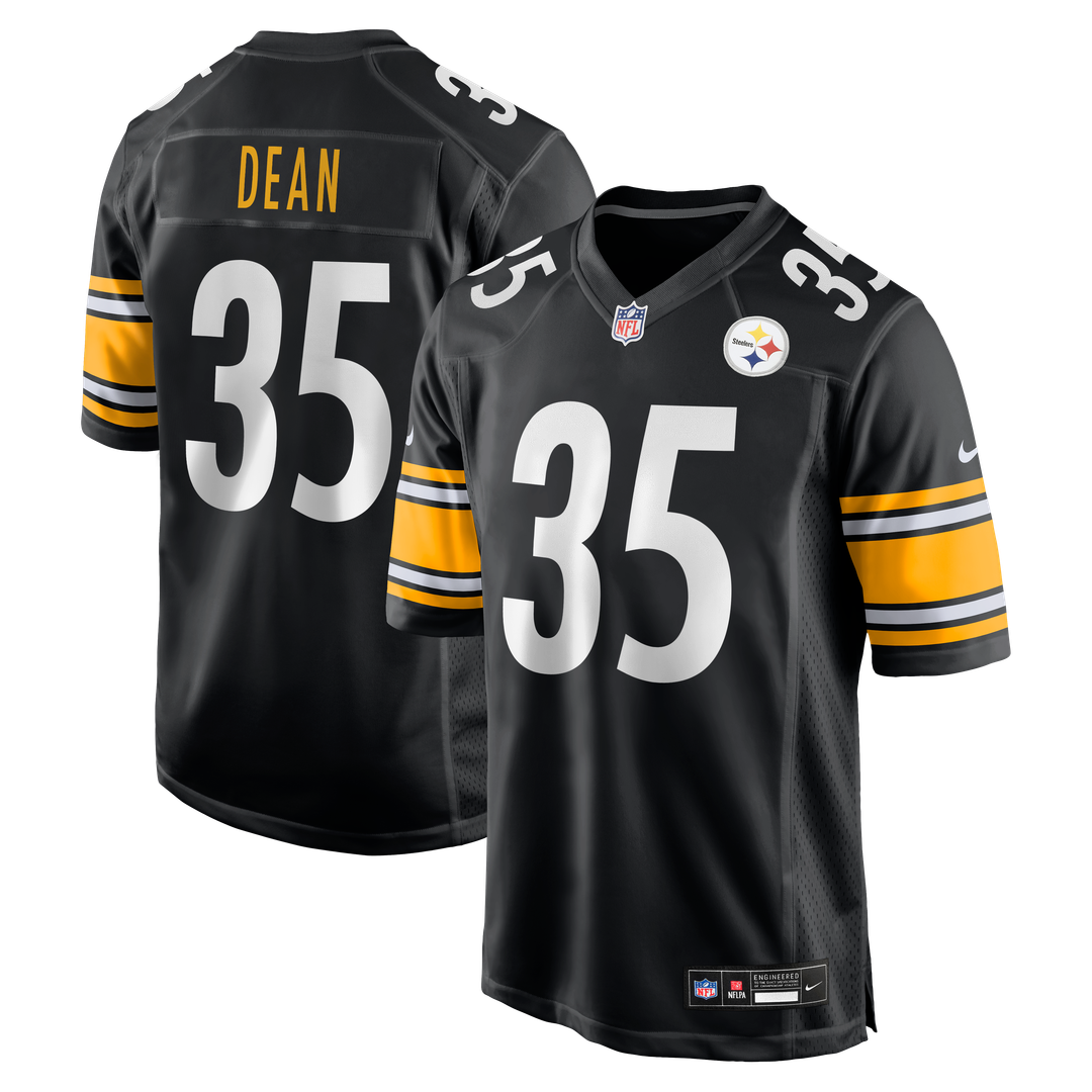 Pittsburgh Steelers Jamel Dean Nike Black Team Game Jersey product image 1, provided for visual reference and product detail