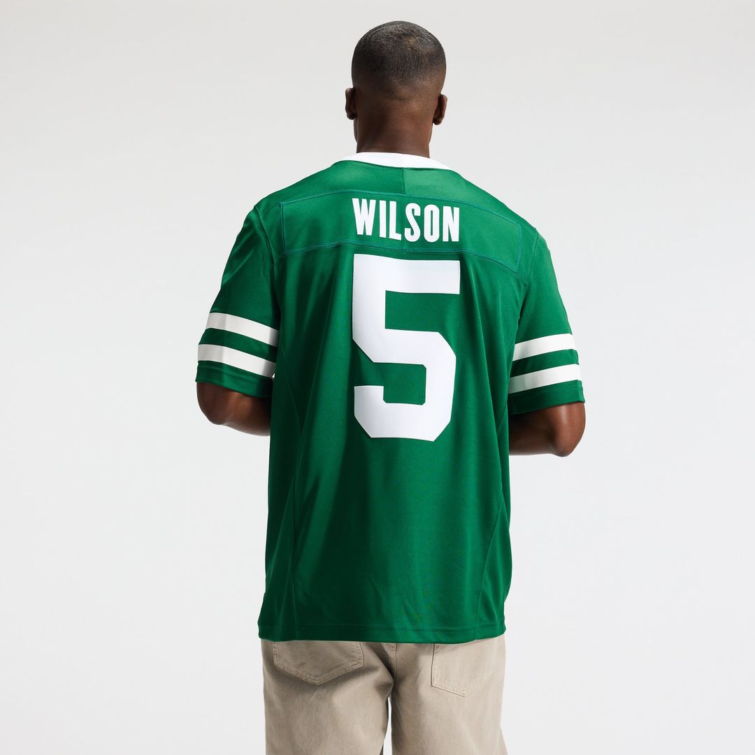 New York Jets Garrett Wilson Nike Legacy Green Team Vapor F.U.S.E. Stitched Limited Jersey product image 3, provided for