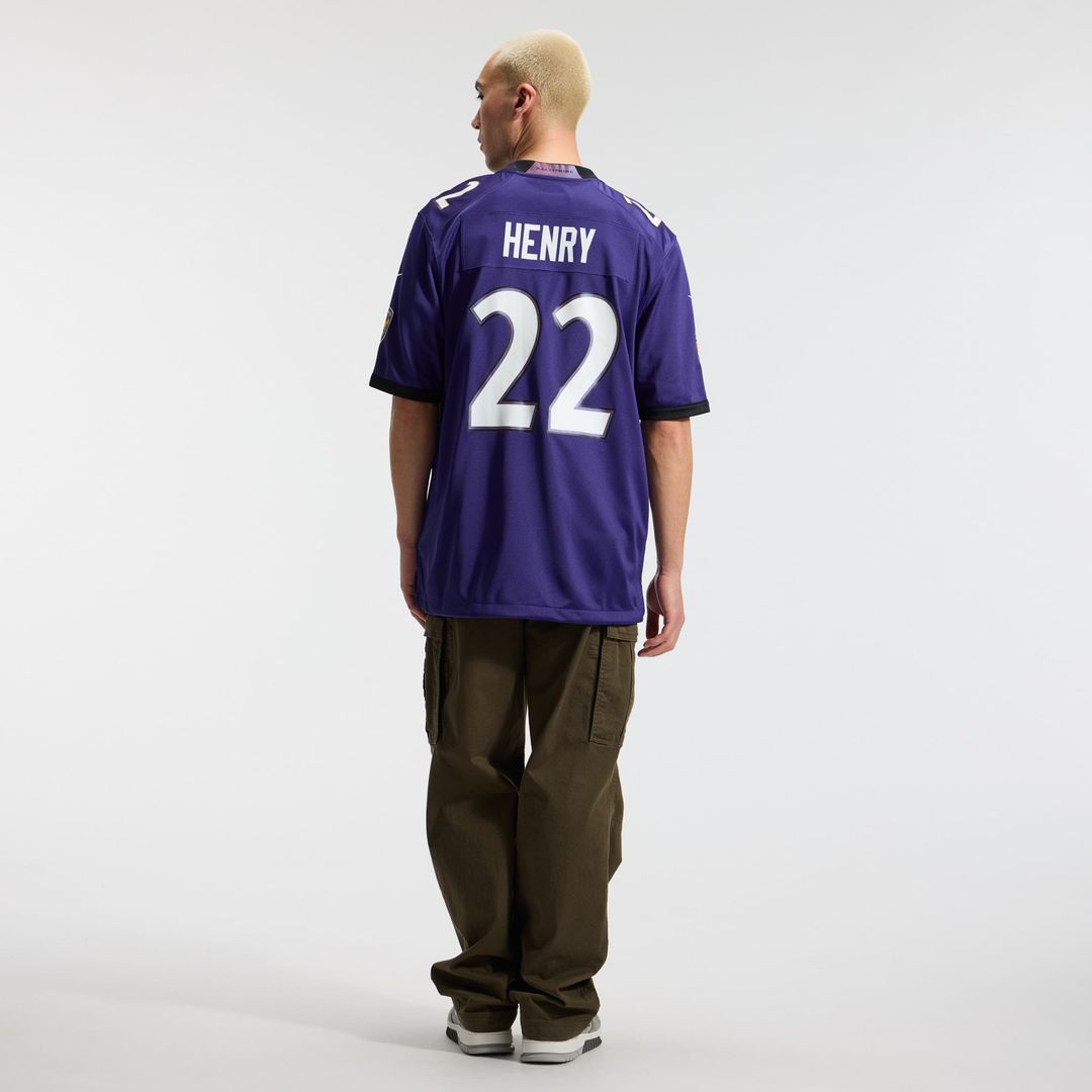 Baltimore Ravens Derrick Henry Nike Purple Team Game Jersey product image 5, provided for visual reference and product