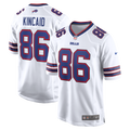 Buffalo Bills Dalton Kincaid Nike White Game Jersey product image 1, provided for visual reference and product detail review