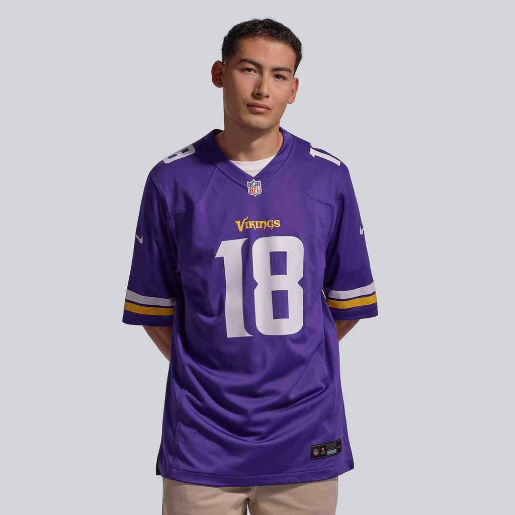 Minnesota Vikings Justin Jefferson Nike White Game Player Jersey product image 8, provided for visual reference and product