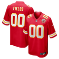 Kansas City Chiefs Justin Fields Nike Red Game Jersey product image 1, provided for visual reference and product detail