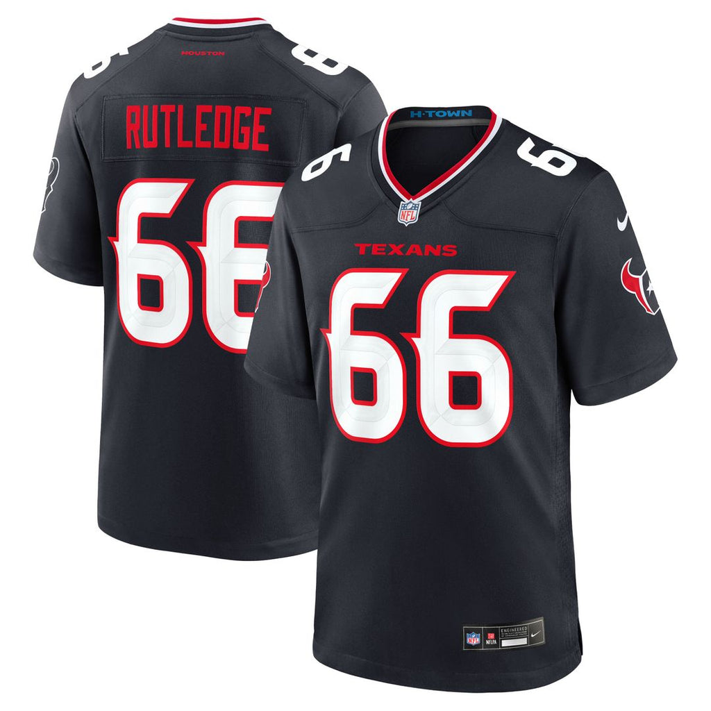Houston Texans Keylan Rutledge Nike Navy Team Game Jersey product image 1, provided for visual reference and product detail