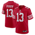 San Francisco 49ers Brock Purdy Nike Scarlet Game Player Jersey product image 1, provided for visual reference and product