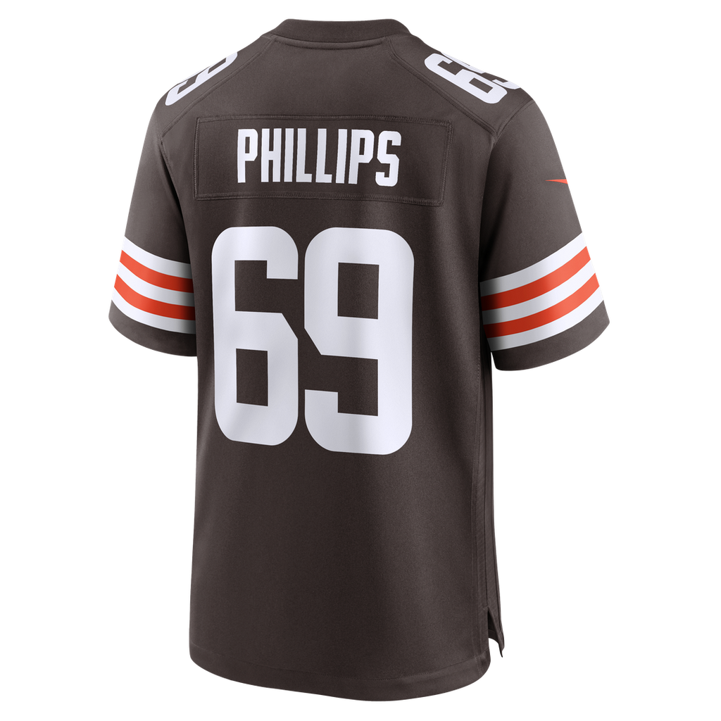 Cleveland Browns Tyre Phillips Nike Brown Team Game Jersey product image 3, provided for visual reference and product detail