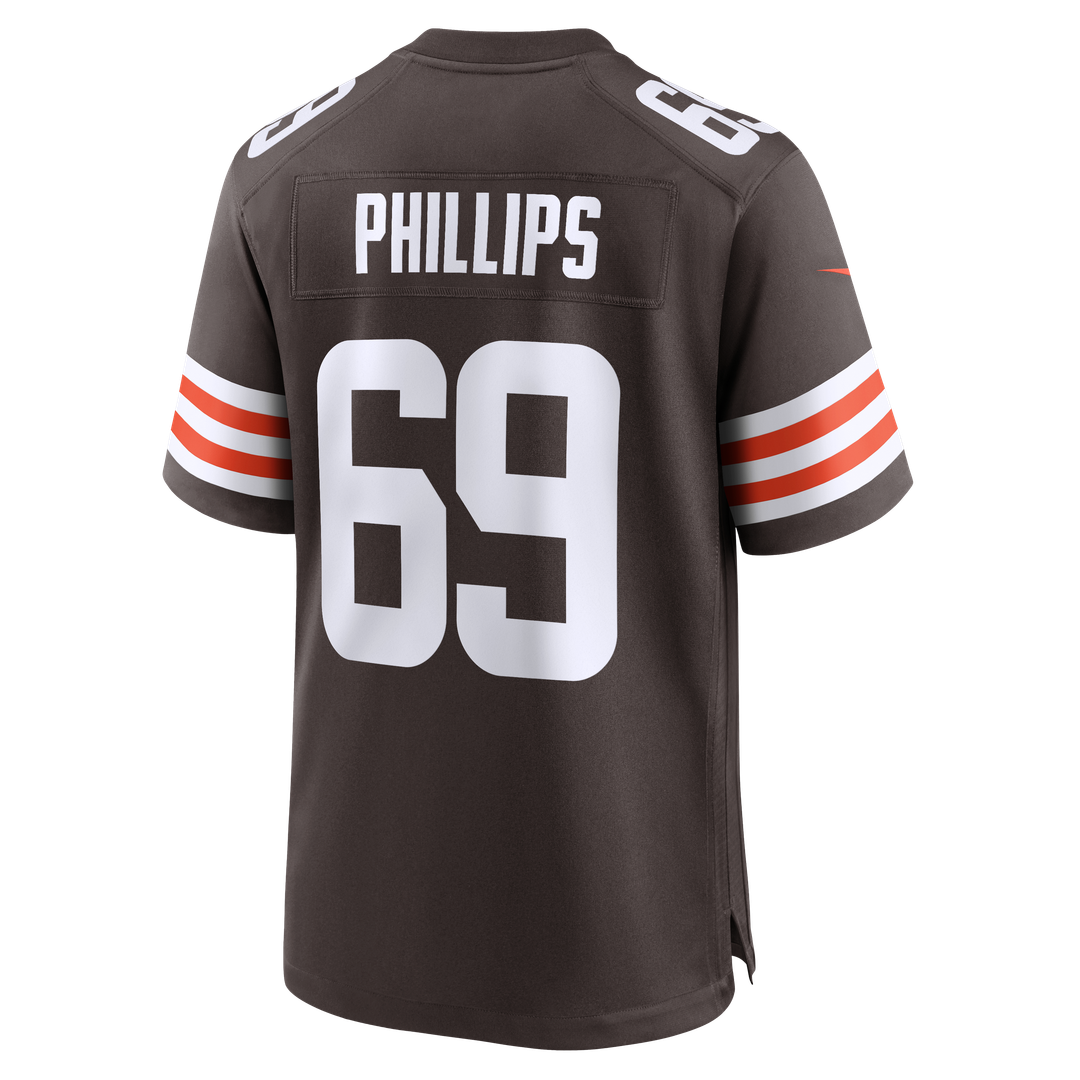 Cleveland Browns Tyre Phillips Nike Brown Team Game Jersey product image 3, provided for visual reference and product detail