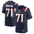 New England Patriots Mike Onwenu Nike Navy Team Game Jersey product image 1, provided for visual reference and product