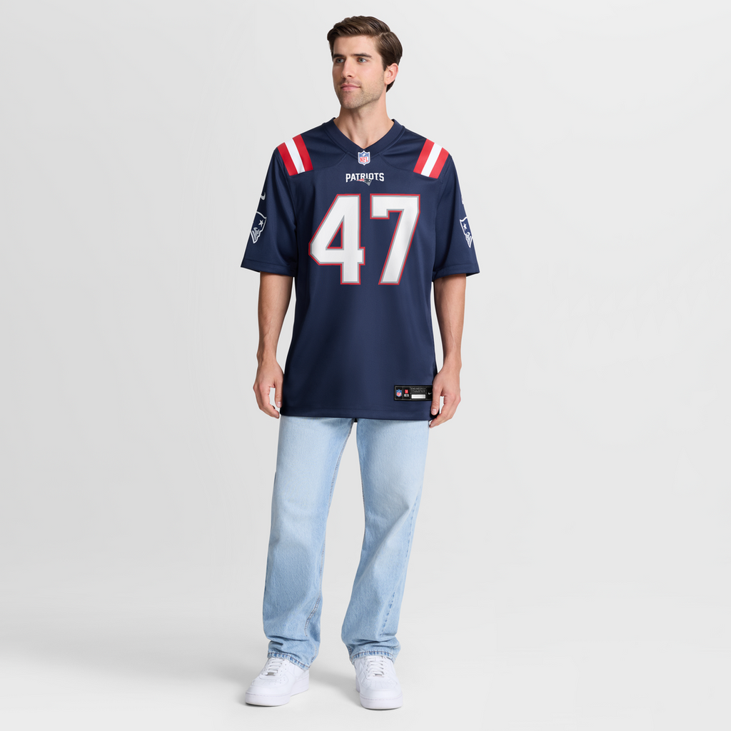 New England Patriots Julian Ashby Nike Navy Team Game Jersey product image 7, provided for visual reference and product