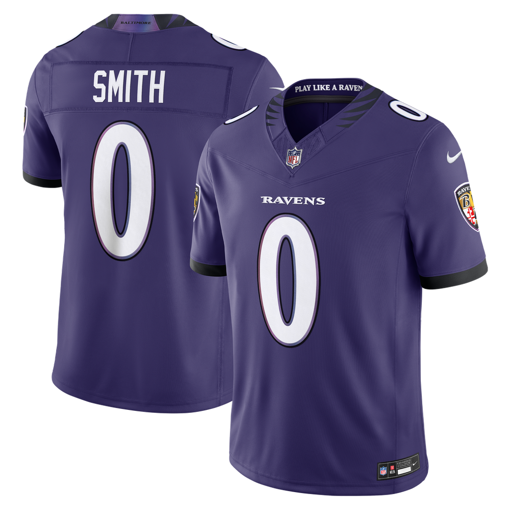 Baltimore Ravens Roquan Smith Nike Purple Team Vapor F.U.S.E. Stitched Limited Jersey product image 1, provided for visual