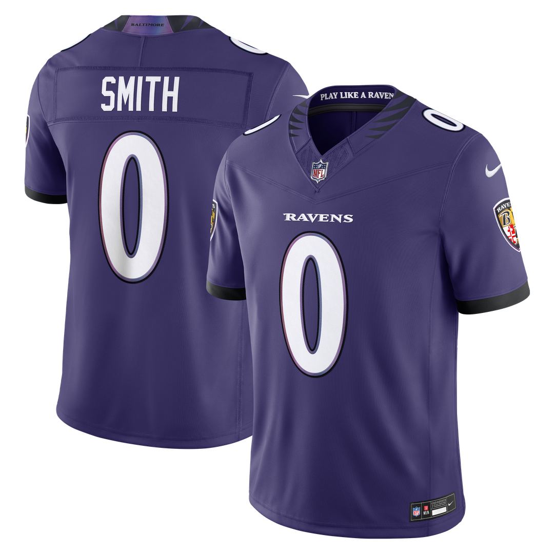 Baltimore Ravens Roquan Smith Nike Purple Team Vapor F.U.S.E. Stitched Limited Jersey product image 1, provided for visual