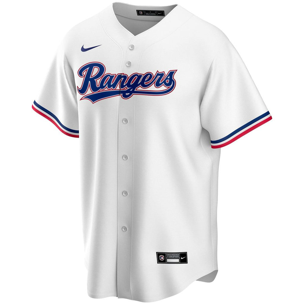 Texas Rangers Nike White Home Replica Custom Jersey product image 2, provided for visual reference and product detail review