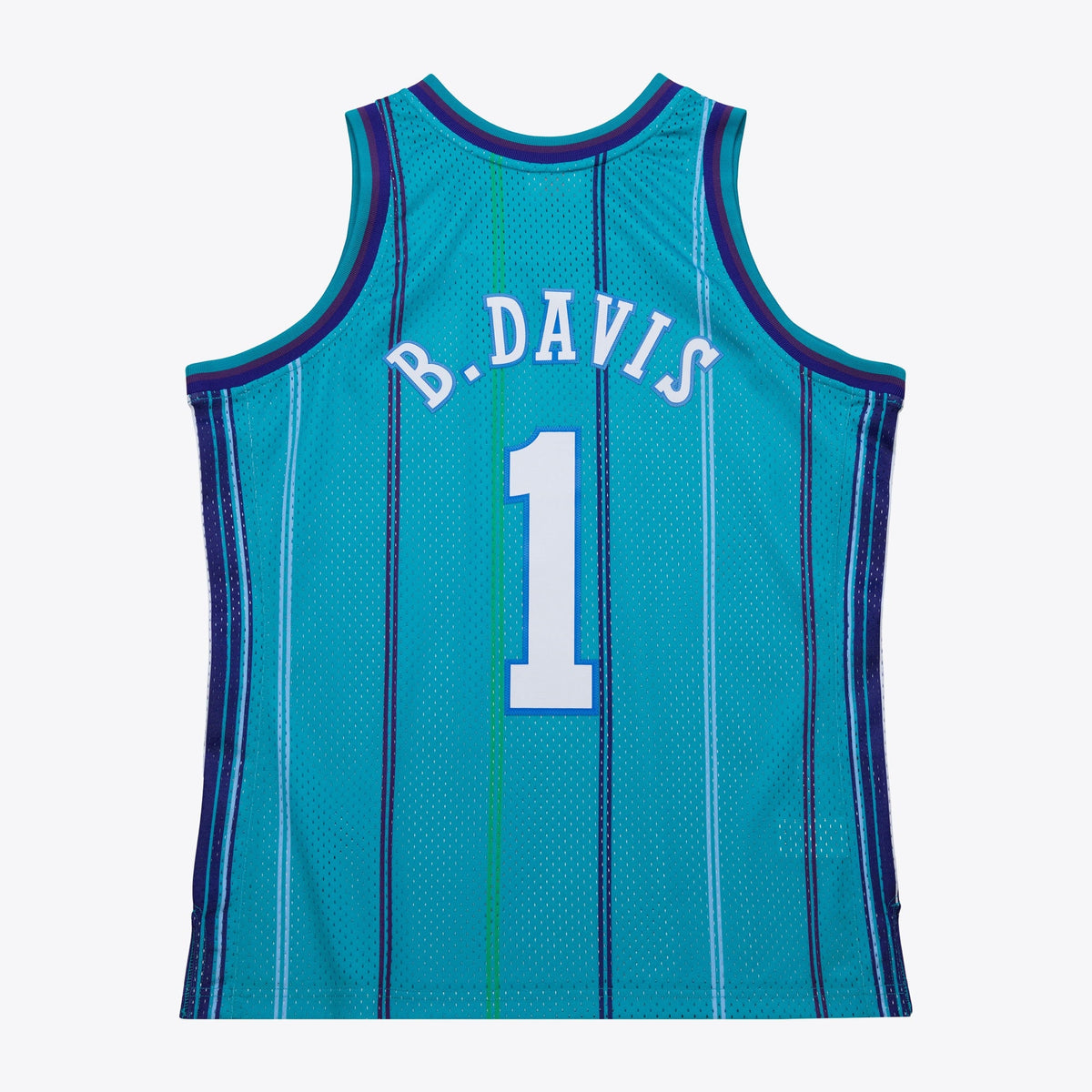Charlotte Hornets Mitchell & Ness Baron Davis 1999 Swingman Road Authentic Jersey - Teal product image 4, provided for