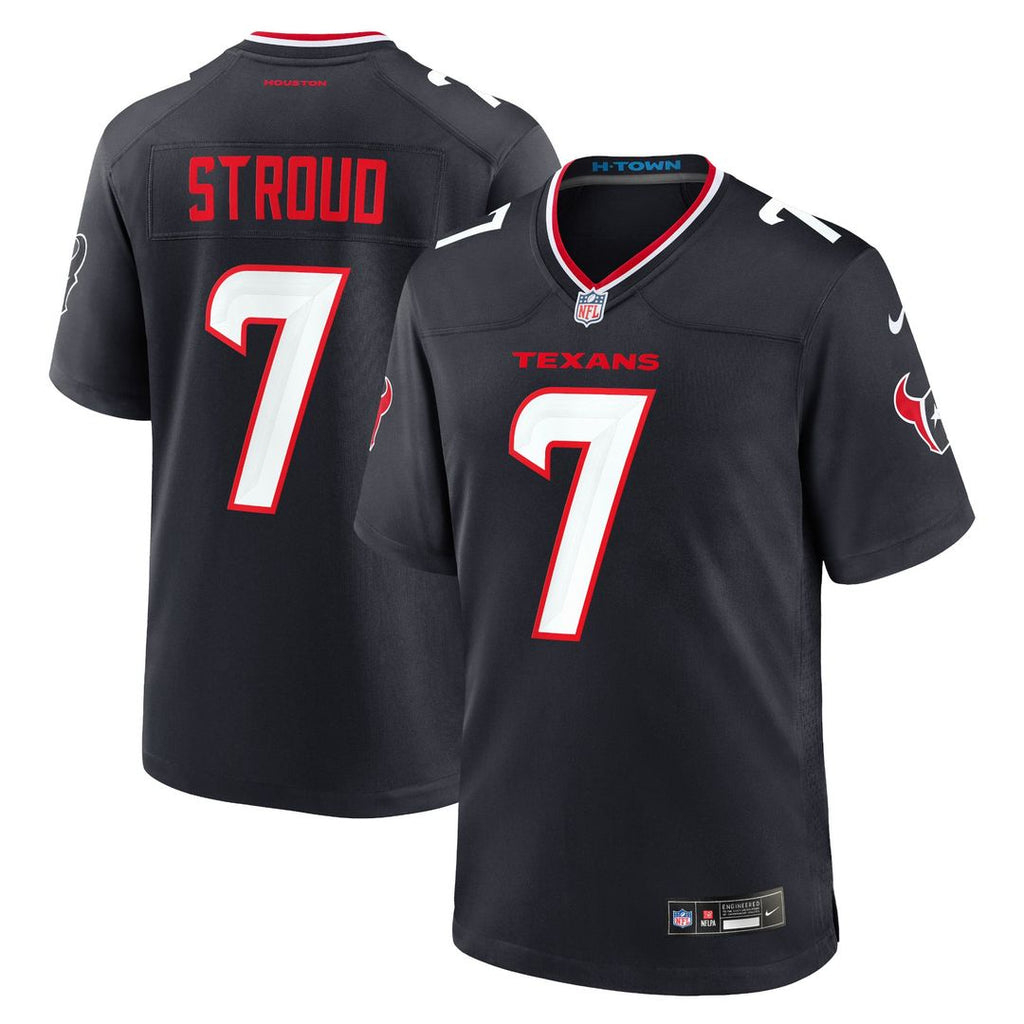 Houston Texans C.J. Stroud Nike Navy Game Jersey product image 9, provided for visual reference and product detail review