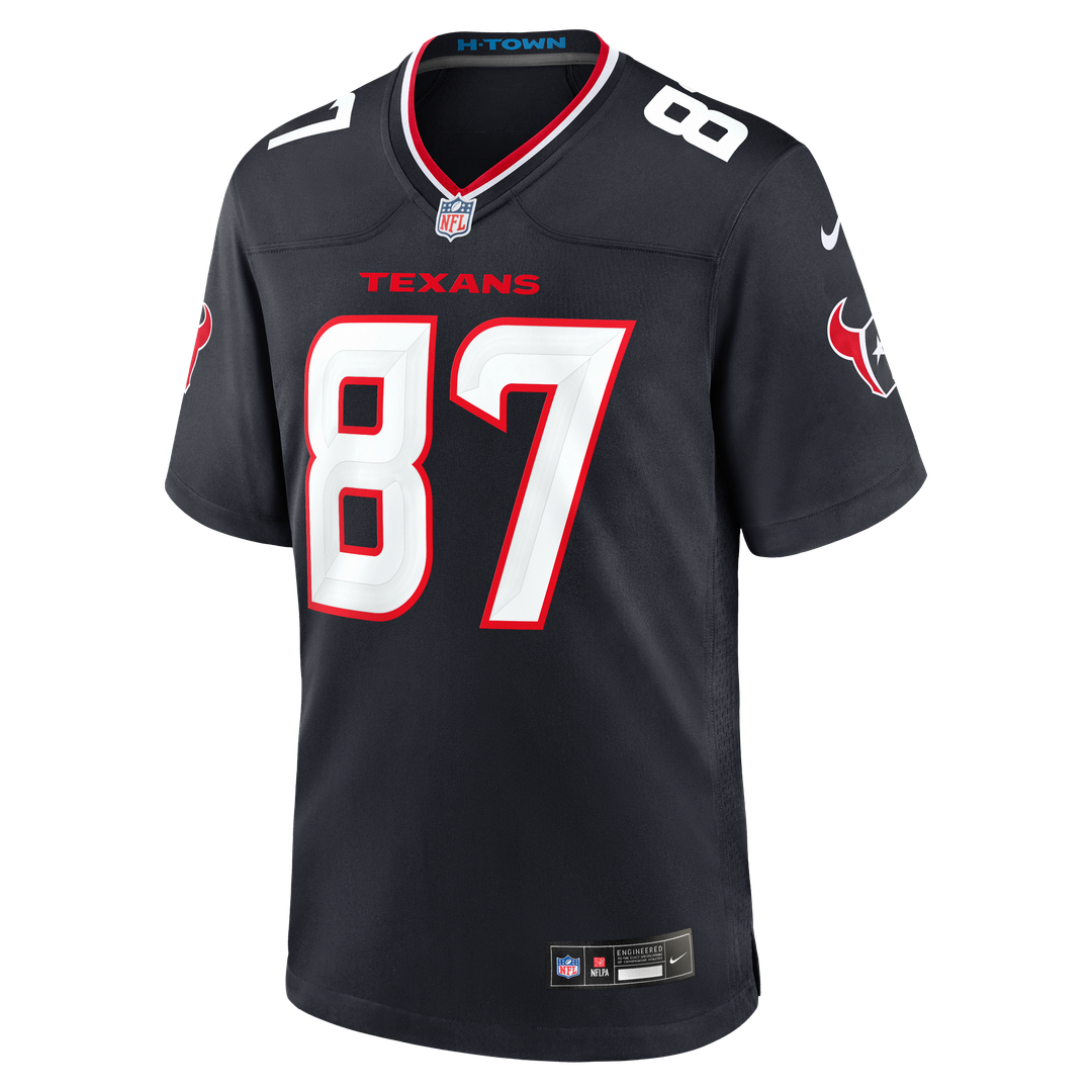 Houston Texans Cade Stover Nike Navy Game Jersey product image 2, provided for visual reference and product detail review