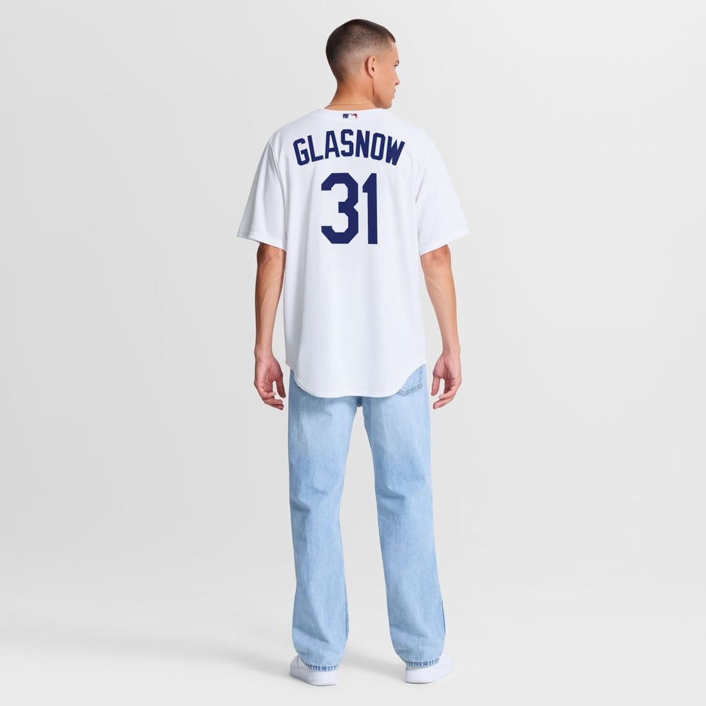 Los Angeles Dodgers Tyler Glasnow Nike White Home Replica Jersey product image 3, provided for visual reference and product