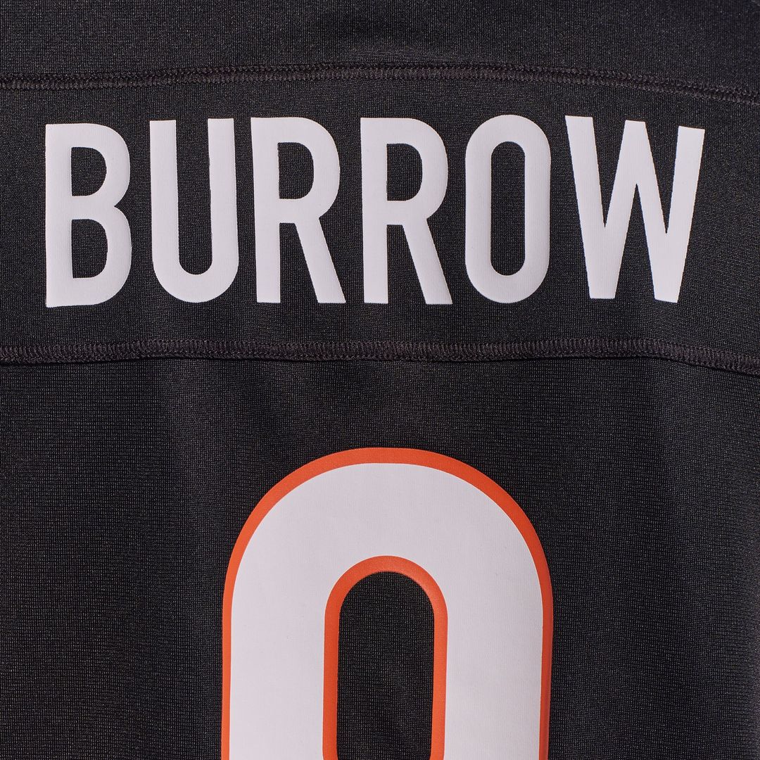 Cincinnati Bengals Joe Burrow Nike Black Player Game Jersey product image 26, provided for visual reference and product