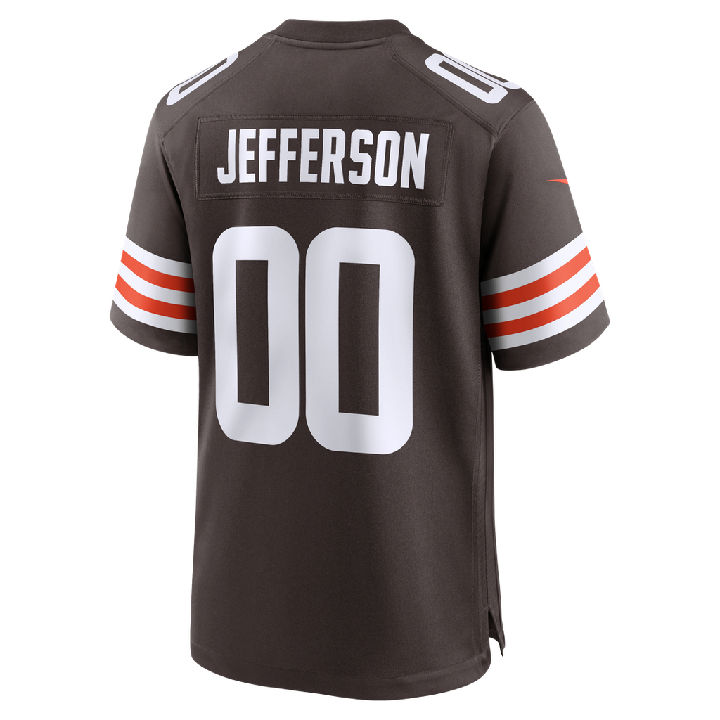 Cleveland Browns Justin Jefferson Nike Brown Game Jersey product image 3, provided for visual reference and product detail