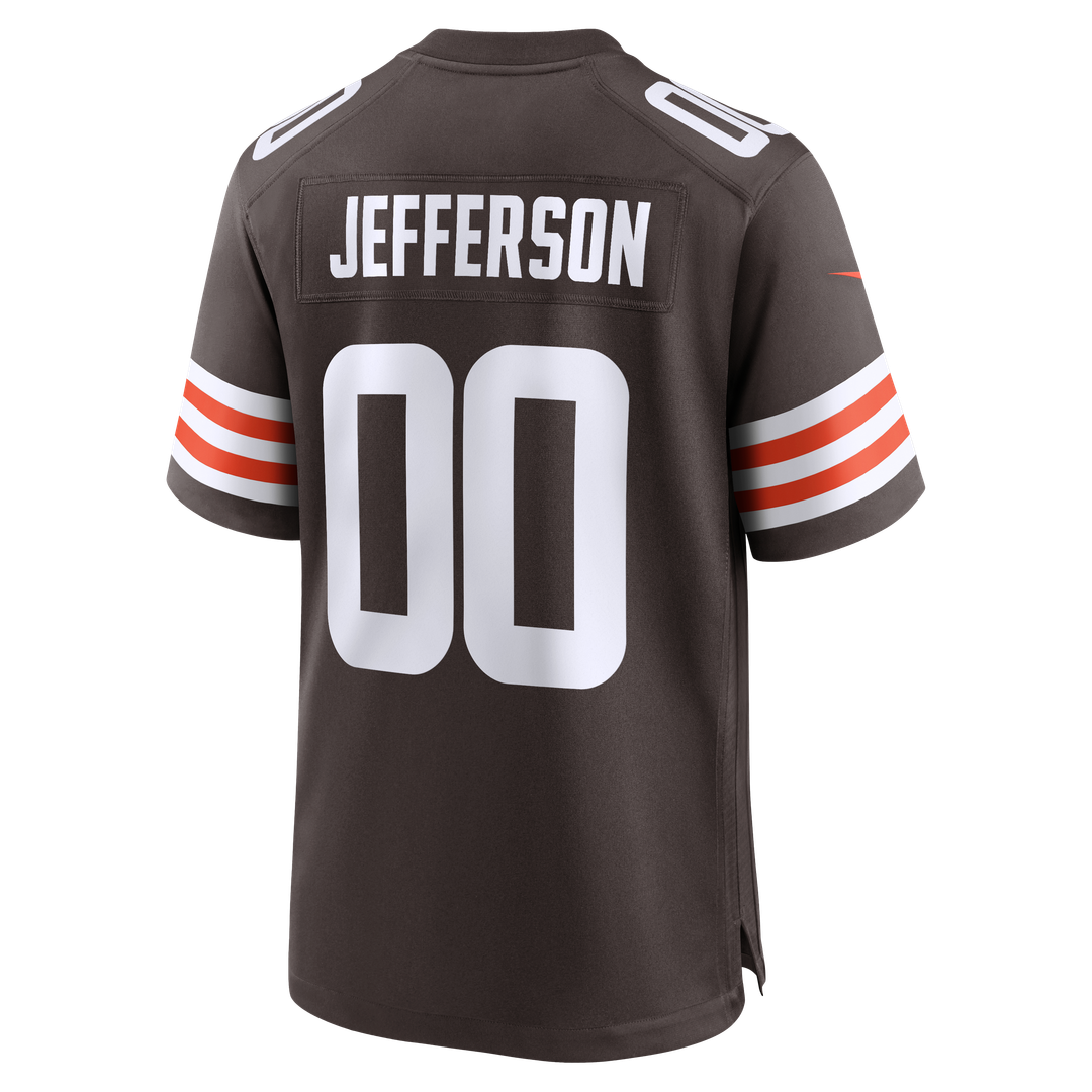 Cleveland Browns Justin Jefferson Nike Brown Game Jersey product image 3, provided for visual reference and product detail