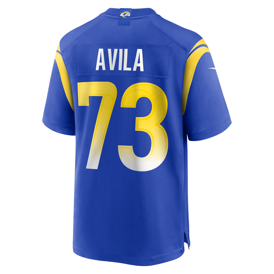 Los Angeles Rams Steve Avila Nike Royal Home Game Jersey product image 3, provided for visual reference and product detail