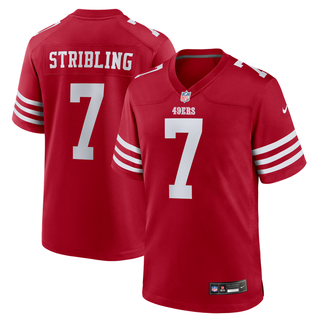 San Francisco 49ers De'Zhaun Stribling Nike Scarlet Game Jersey product image 1, provided for visual reference and product