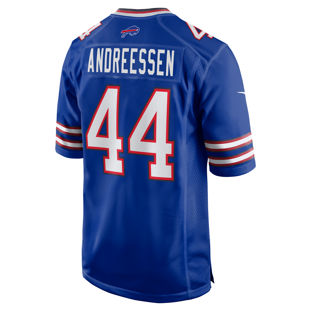 Buffalo Bills Joe Andreessen Nike Royal Game Jersey product image 3, provided for visual reference and product detail review