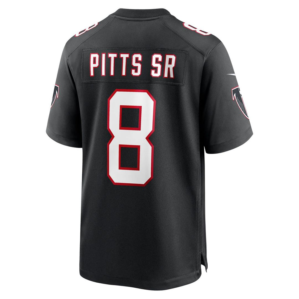 Atlanta Falcons Kyle Pitts Sr. Nike Black Alternate Game Jersey product image 3, provided for visual reference and product