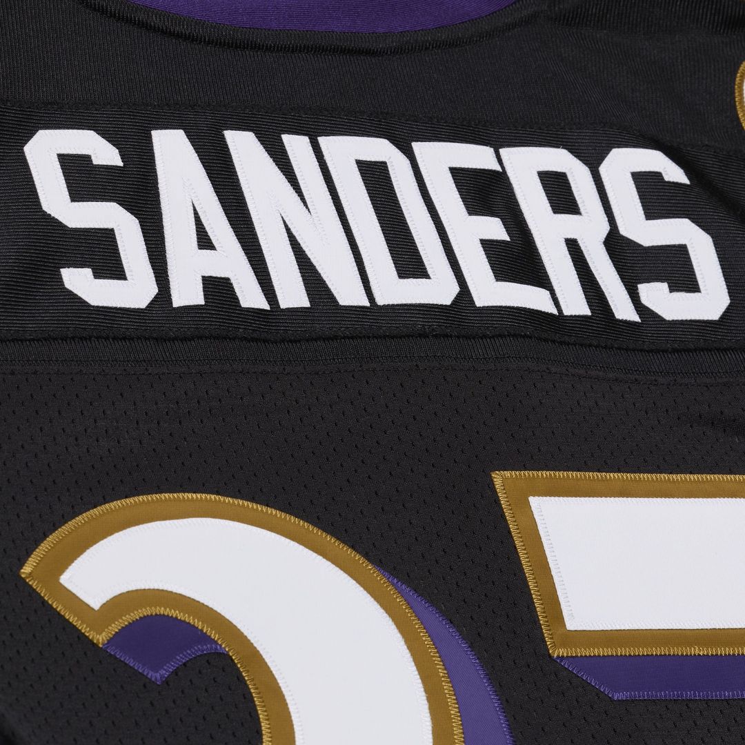 Baltimore Ravens Deion Sanders Mitchell & Ness Black 2005 Authentic Throwback Jersey product image 8, provided for visual