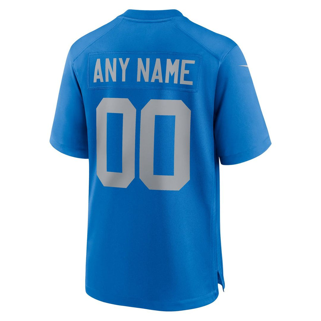 Detroit Lions Nike Blue Alternate Custom Game Jersey product image 3, provided for visual reference and product detail review