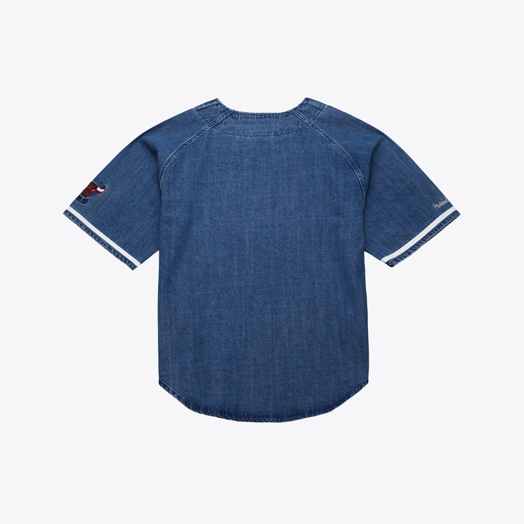 Chicago Bulls Mitchell & Ness Summer Breeze Baseball Jersey - Blue product image 3, provided for visual reference and