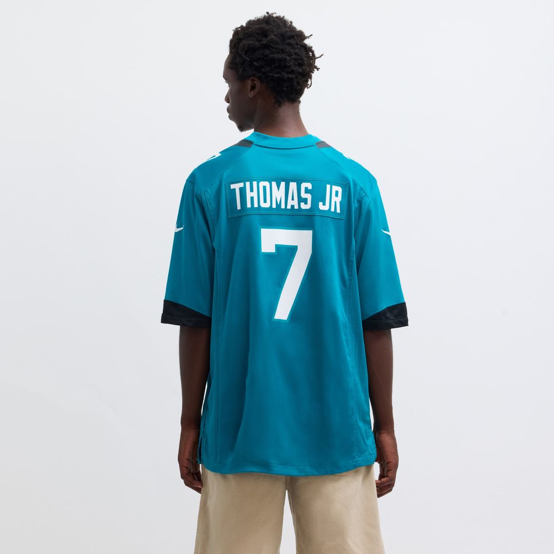 Jacksonville Jaguars Brian Thomas Jr Nike Teal Player Game Jersey product image 5, provided for visual reference and product