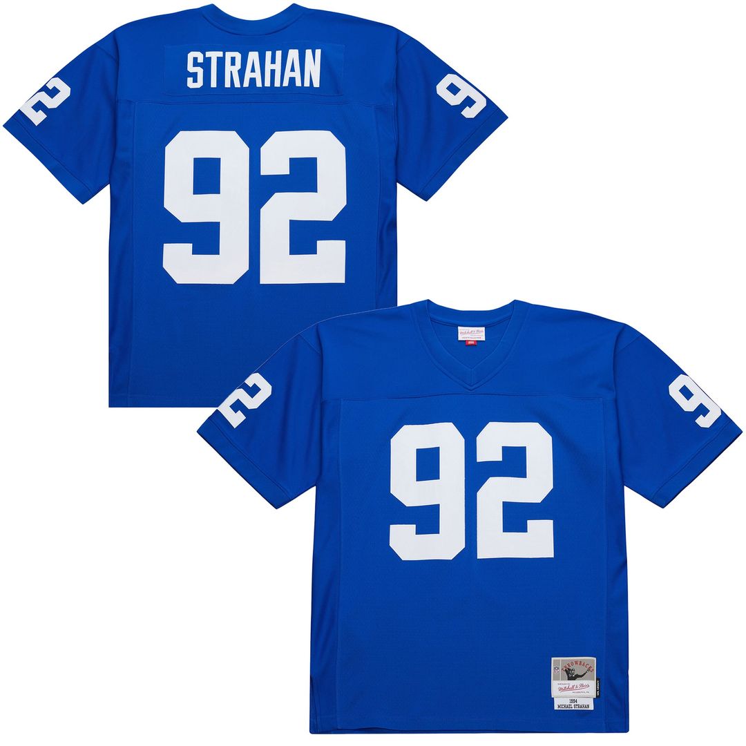 New York Giants Michael Strahan Mitchell & Ness Royal 1994 Legacy Replica Jersey product image 1, provided for visual