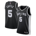 San Antonio Spurs Nike Icon Swingman Jersey - Black - Stephon Castle - Unisex product image 1, provided for visual reference