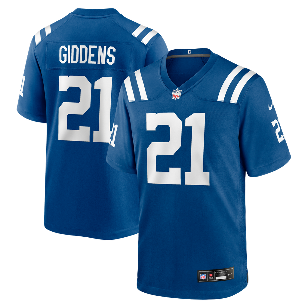 Indianapolis Colts DJ Giddens Nike Royal Team Game Jersey product image 1, provided for visual reference and product detail