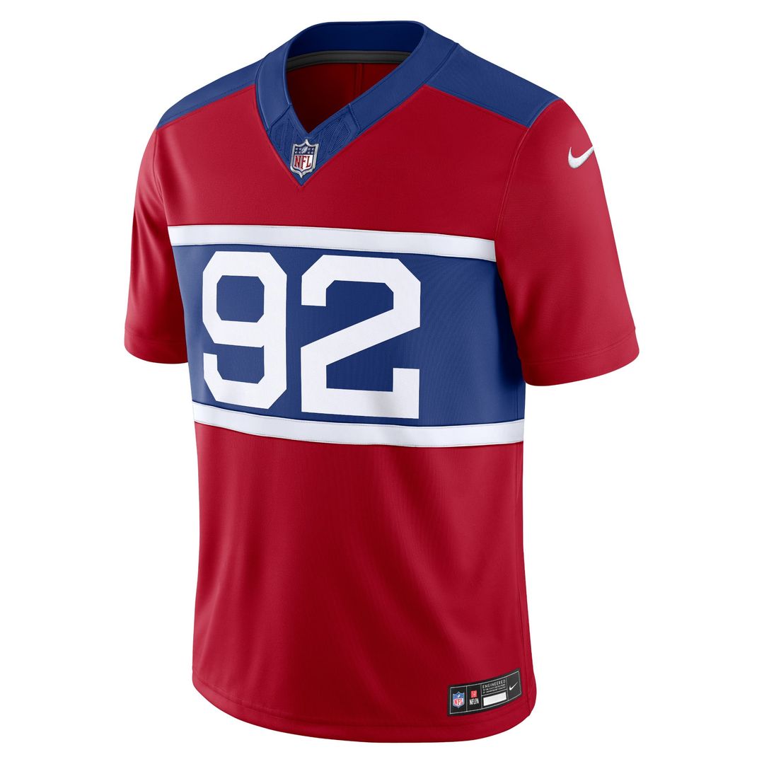 New York Giants Michael Strahan Nike Century Red Alternate Vapor F.U.S.E. Retired Player Limited Jersey product image 2,