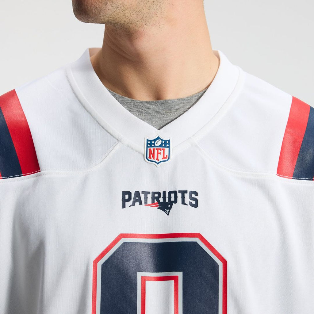 New England Patriots Christian Gonzalez Nike White Game Jersey product image 9, provided for visual reference and product