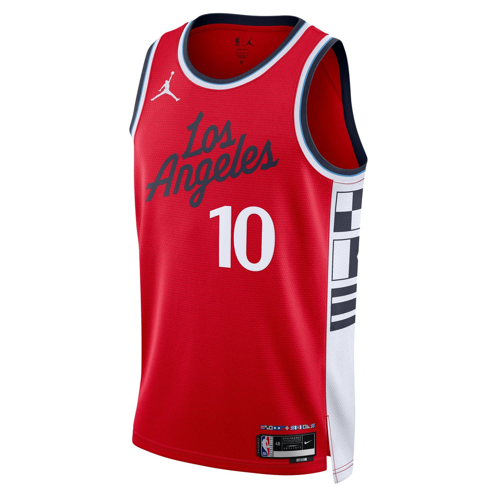LA Clippers Jordan Brand 2024/25 Statement Edition Swingman Jersey - Red - Darius Garland - Unisex product image 3, provided