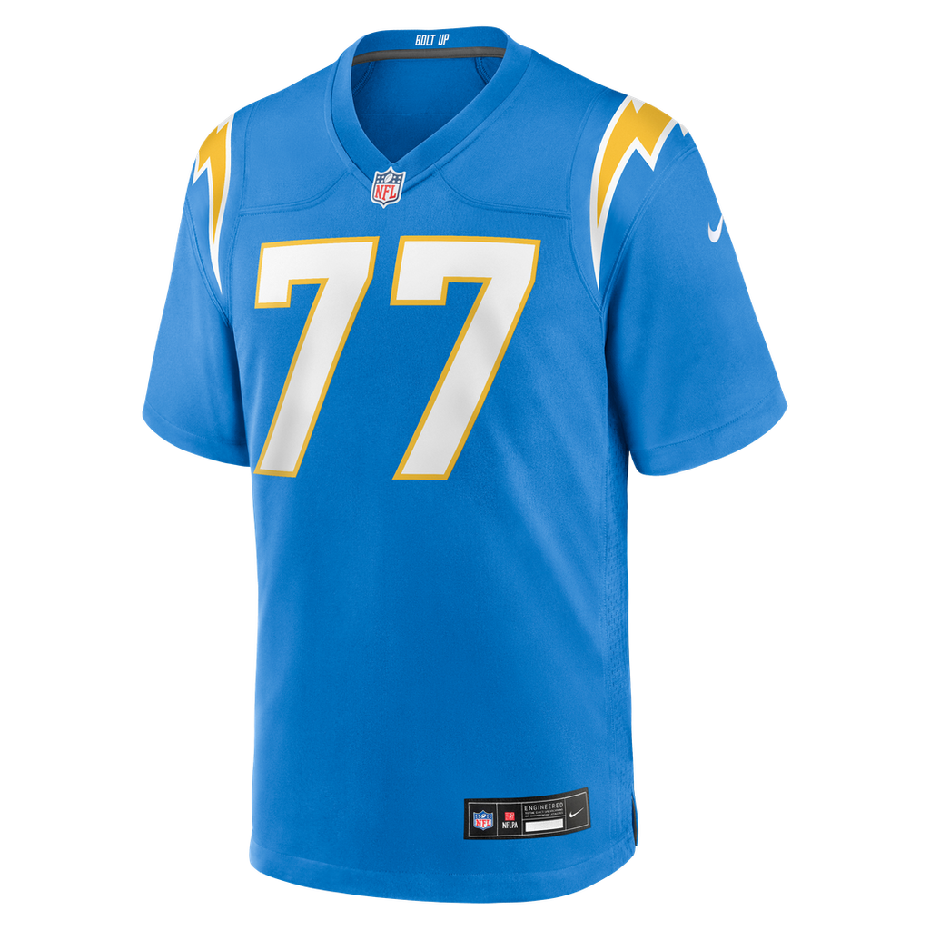 Los Angeles Chargers Travis Burke Nike Powder Blue Team Game Jersey product image 4, provided for visual reference and
